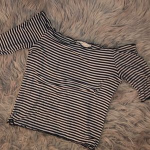 Striped off the shoulder top